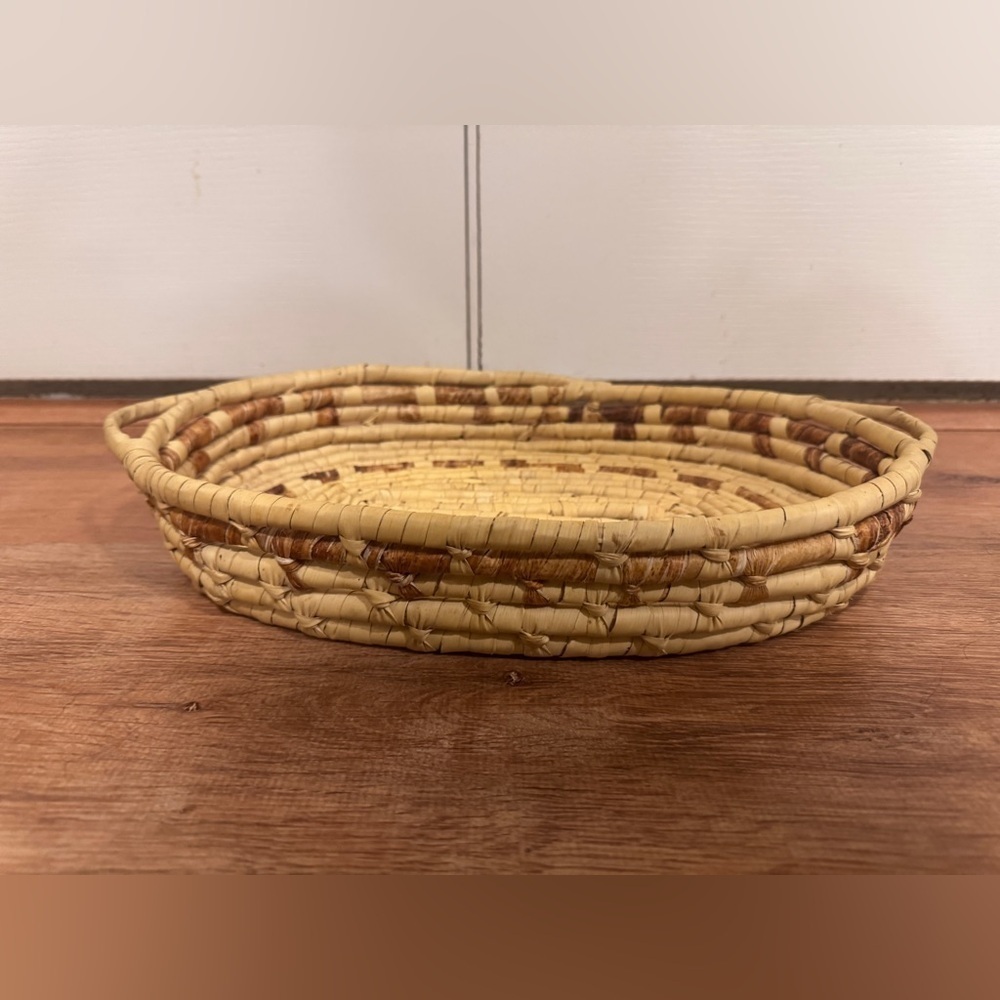 Woven Basket - Natural and Brown​​​​​